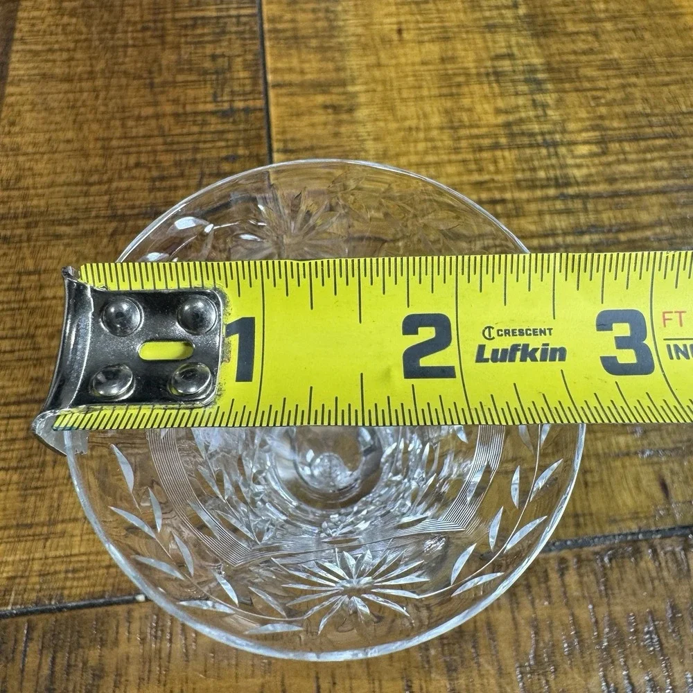 Antique American Brilliant Cut Starburst Crystal Cordial Glasses MINT Set of 7